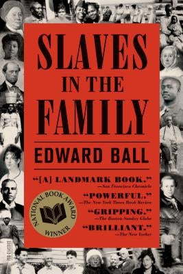 Cover of "Slaves in the Family" by Farrar, Straus and Giroux featuring a historical photograph of a family in a domestic setting.