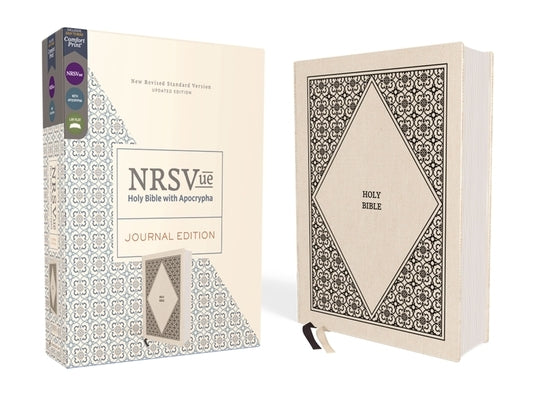 Nrsvue, Holy Bible with Apocrypha, Journal Edition, Cloth Over Board, Cream, Comfort Print by Zondervan