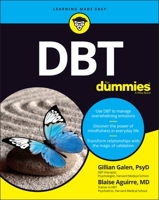 Paperback copy of "DBT for Dummies" by For Dummies, featuring the book cover with title and author branding.