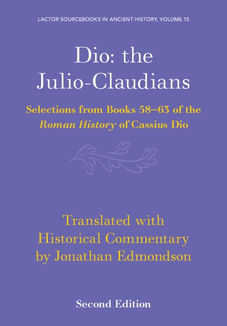 Paperback of Dio: The Julio-Claudians by Cambridge University Press, showing the front cover with title and publisher logo.