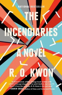 Paperback of The Incendiaries by Riverhead Books featuring the book cover with dark and fiery artwork.