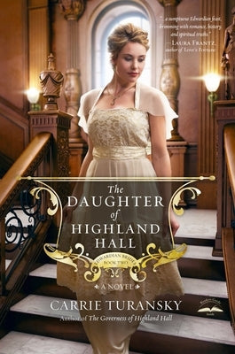 Paperback of The Daughter of Highland Hall novel by Multnomah Books, featuring a scenic countryside cover image.
