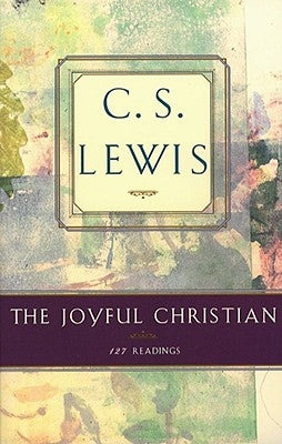 Paperback copy of Joyful Christian book by Scribner Book Company, featuring a colorful cover with religious imagery.