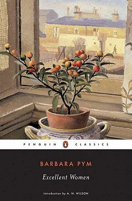 Paperback book titled "Excellent Women" by Penguin Group, featuring a cover with a vintage illustration.