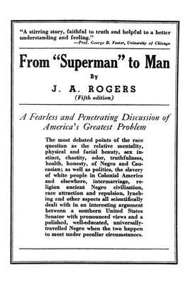 From Superman to Man by Rogers, J. A.