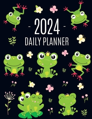 Frog Planner 2024: Funny Amphibian Monthly Agenda January-December Organizer (12 Months) Cute Green Water Animal Scheduler by Press, Pimpom Pretty