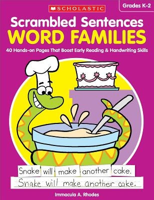 Scrambled Sentences: Word Families: 40 Hands-On Pages That Boost Early Reading & Handwriting Skills Teaching Resources