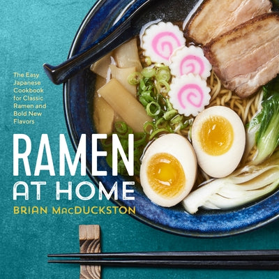 Paperback cookbook titled "Ramen at Home" by Rockridge Press, featuring Japanese ramen recipes with vibrant bowl images.