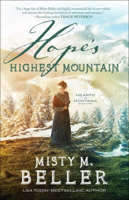 Cover image of "Hope's Highest Mountain" book by Bethany House Publishers, featuring a scenic mountain landscape on the cover.