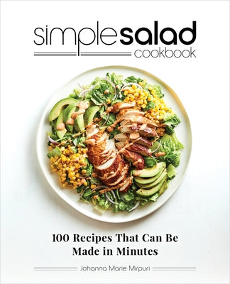 Simple Salad Cookbook by Rockridge Press showing colorful salad bowls and fresh ingredients on a wooden table.