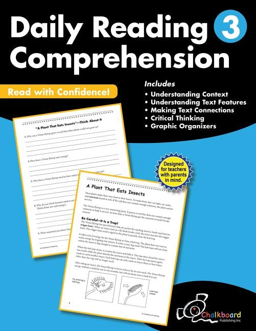 Daily Reading Comprehension Grade 3 Paperback Chalkboard Publishing