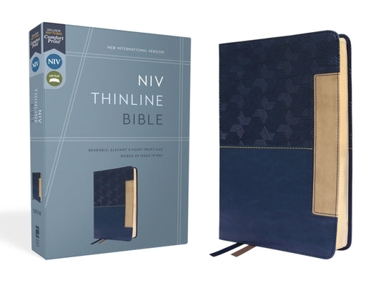 Niv, Thinline Bible, Leathersoft, Blue, Red Letter, Comfort Print by Zondervan