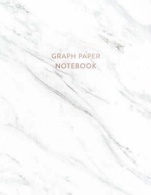 Graph Paper Notebook: Soft White Marble - 8.5 x 11 - 5 x 5 Squares per inch - 100 Quad Ruled Pages - Cute Graph Paper Composition Notebook f Paperback Independently Published