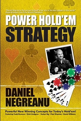 Paperback Power Hold'em Strategy book by Cardoza Publishing featuring poker strategy tips and game tactics on the cover.