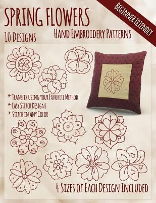 Spring Flowers Hand Embroidery Patterns by Embroidery, Stitchx