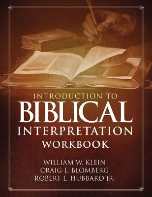 Introduction to Biblical Interpretation workbook by Zondervan Academic featuring study questions, exercises, and lab reports.