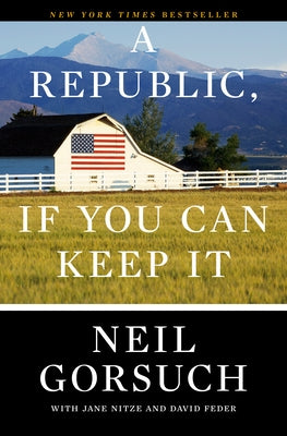 A hardcover book titled "A Republic, If You Can Keep It" by Crown Forum with a textured cover and gold lettering.