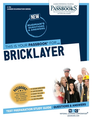 Bricklayer (C-110): Passbooks Study Guide Volume 110 by National Learning Corporation