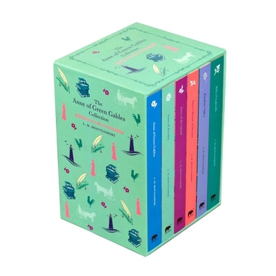Arcturus Editions Anne of Green Gables Collection boxed set with colorful book covers and vintage-style illustrations.