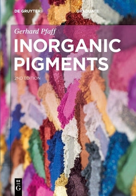 Paperback book on inorganic pigments by de Gruyter showing colorful pigment samples on the cover.
