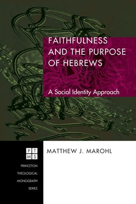 Faithfulness and the Purpose of Hebrews Paperback Pickwick Publications