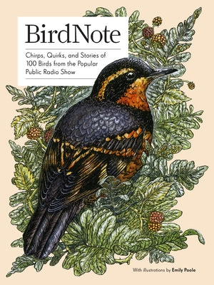 Paperback book titled "Birdnote: Chirps, Quirks, and Stories of 100 Birds" by Sasquatch Books, showing colorful bird illustrations.