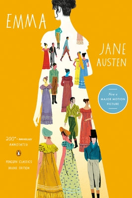 Penguin Classics Emma 200th-Anniversary Annotated Edition paperback book with detailed cover design and anniversary marking.