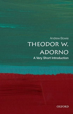 Paperback of Theodor W. Adorno: A Very Short Introduction by Oxford University Press, USA, featuring the book cover with title and author name.