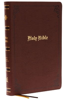 KJV Holy Bible Large Print Center-Column Reference Bible, Brown Bonded Leather, 53,000 Cross References, Red Letter, Comfort Print: King James Version by Thomas Nelson