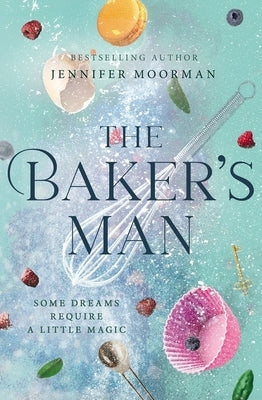 Paperback copy of The Baker's Man novel by Harper Muse, featuring a cover image with baking-themed illustrations.