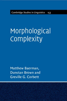 Paperback book titled "Morphological Complexity" by Cambridge University Press, showing the front cover with title and publisher logo.