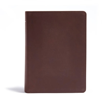 CSB He Reads Truth Bible, Brown Genuine Leather: Black Letter, Wide Margins, Notetaking Space, Reading Plans, Sewn Binding, Two Ribbon Markers, Easy-T by He Reads Truth