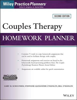 Couples Therapy Homework Planner Paperback Wiley