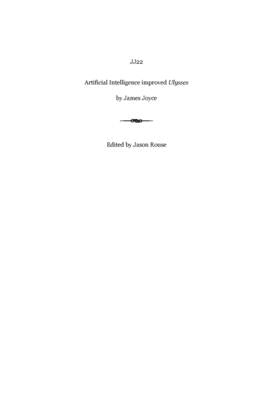 Jj22: Artificial Intelligence improved Ulysses by Rouse, Jason