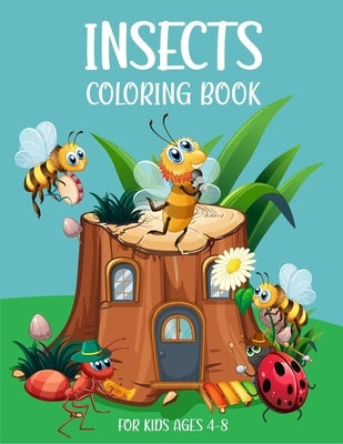 Insects coloring books for kids ages 4-8: A Beautiful Insect coloring book for relaxing with 40 unique pages by Press, Zxr