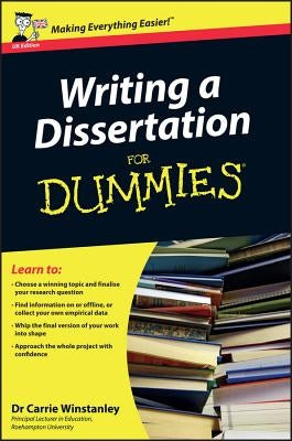 Writing a Dissertation for Dummies Paperback For Dummies