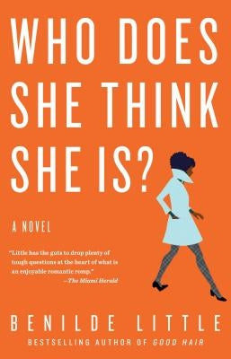 Paperback of "Who Does She Think She Is?" by Simon & Schuster, showing the book cover with title and author details.