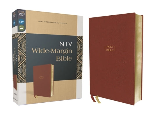 Niv, Wide Margin Bible (a Bible That Welcomes Note-Taking), Leathersoft, Brown, Red Letter, Comfort Print by Zondervan