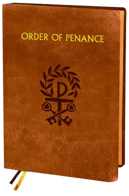Imitation leather Order of Penance book by Catholic Book Publishing with religious text and binding details.