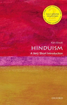 Cover of Oxford University Press's Hinduism: A Very Short Introduction book, featuring traditional artwork and title text.