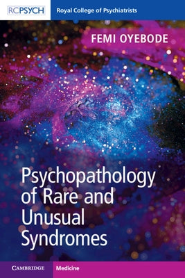Paperback book titled "Psychopathology of Rare and Unusual Syndromes" by Royal College of Psychiatrists, featuring a colorful cover design.