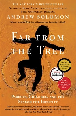 Paperback of "Far from the Tree" by Scribner Book Company, showing the book cover with title and author details.