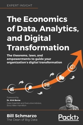 Paperback book titled "The Economics of Data, Analytics, and Digital Transformation" by Packt Publishing, showing the cover design.