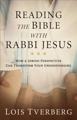Paperback book titled "Reading the Bible with Rabbi Jesus" by Baker Books, showing the cover with Jewish and Christian symbols.