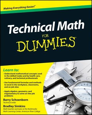Technical Math for Dummies Paperback For Dummies