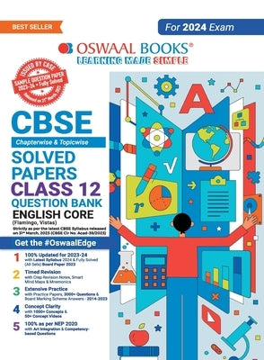 Oswaal CBSE Class 12 English Core Question Bank 2023-24 Book Paperback Oswaal Books and Learning Pvt Ltd