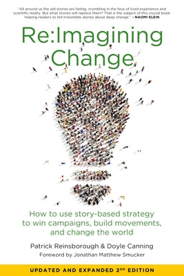 Paperback book titled "Re:Imagining Change" by PM Press, featuring a cover with bold text and colorful design elements.