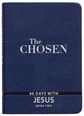 Imitation leather book cover of "The Chosen Book Two: 40 Days with Jesus" by Broadstreet Publishing, featuring a textured brown surface.