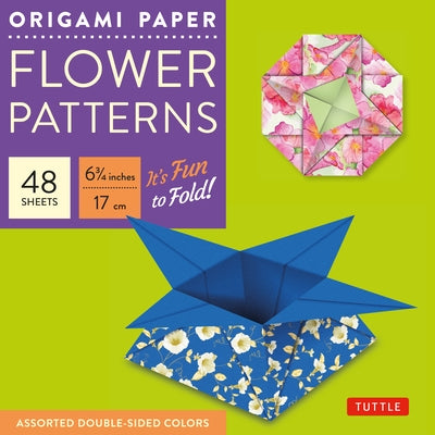 Origami Paper 6 3/4 (17 CM) Flower Patterns 48 Sheets: Tuttle Origami Paper: Double-Side Origami Sheets Printed with 8 Different Designs: Instructions by Tuttle Studio