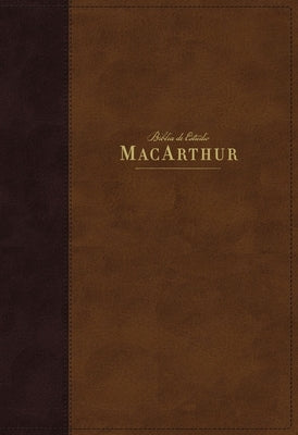 Nbla Biblia de Estudio Macarthur, Leathersoft, Café, Interior a DOS Colores, Con Índice by MacArthur, John F.